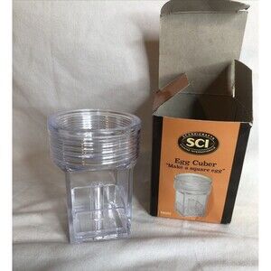 SCI Cuisine International 2.75 Inch Square Egg Press Transparent NEW!!